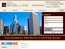 Tablet Screenshot of californiaprobatelawyerblog.com
